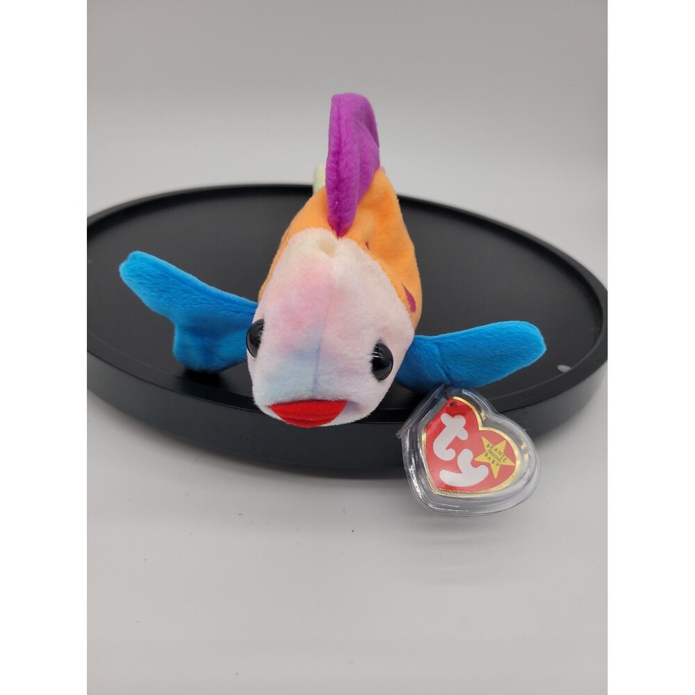 Ty Beanie Baby LIPS the Tropical Fish (8 Inch) Plush Stuffed Animal Toy 1999